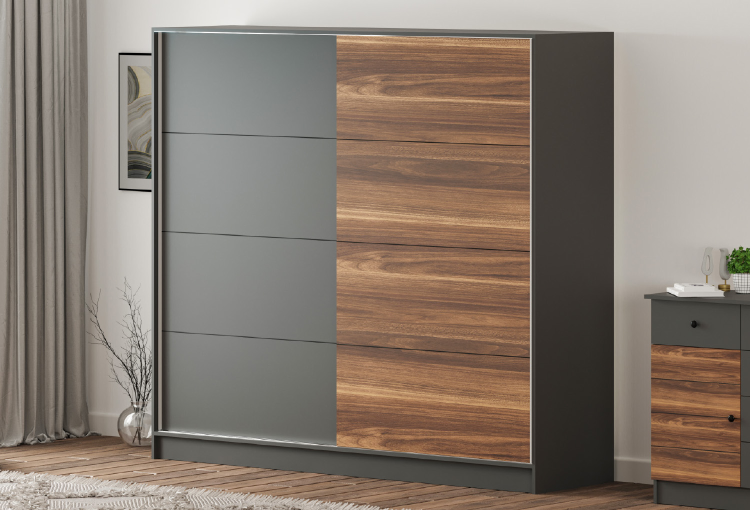 Prestij London Sürgülü Mega Gardırop